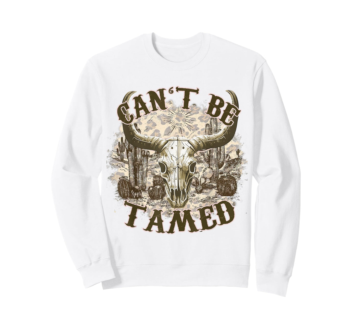 Can't Be Tamed, Western Cow Skull, Cowboy, Cowgirl Costume T-Shirt