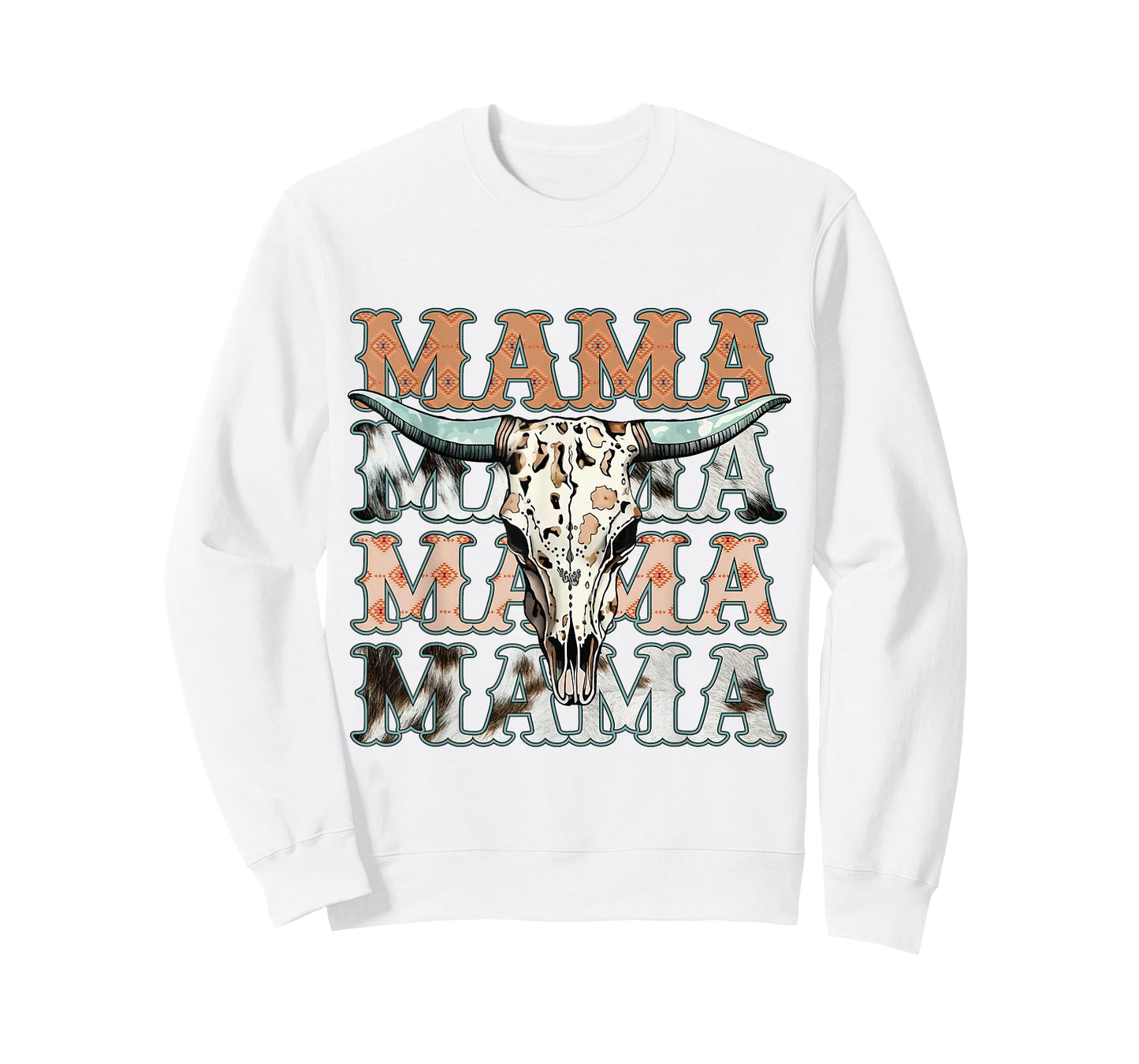 Mama Southern Western Cow Country Rodeo Cowgirl Vintage Mom T-Shirt