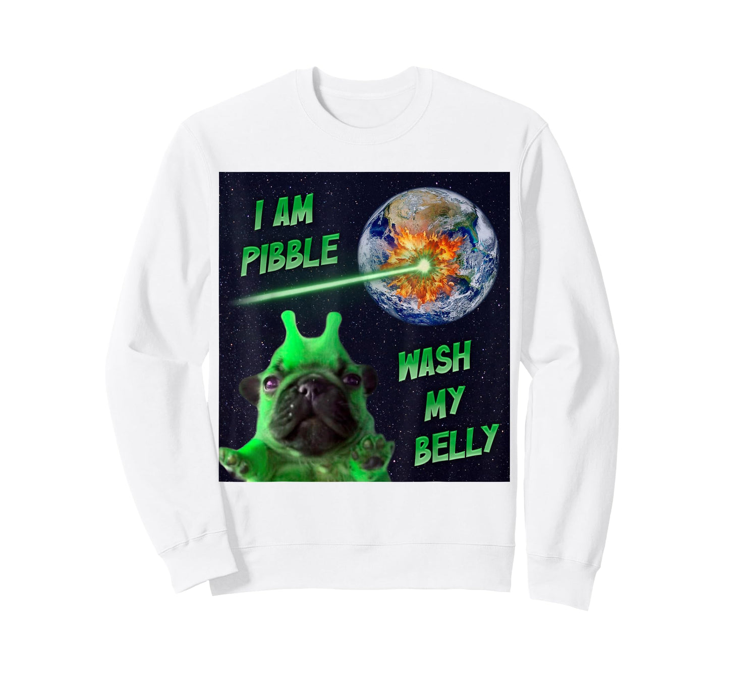 Meme Bulldog I Am Pibble Wash My Belly Funny Dog T-Shirt