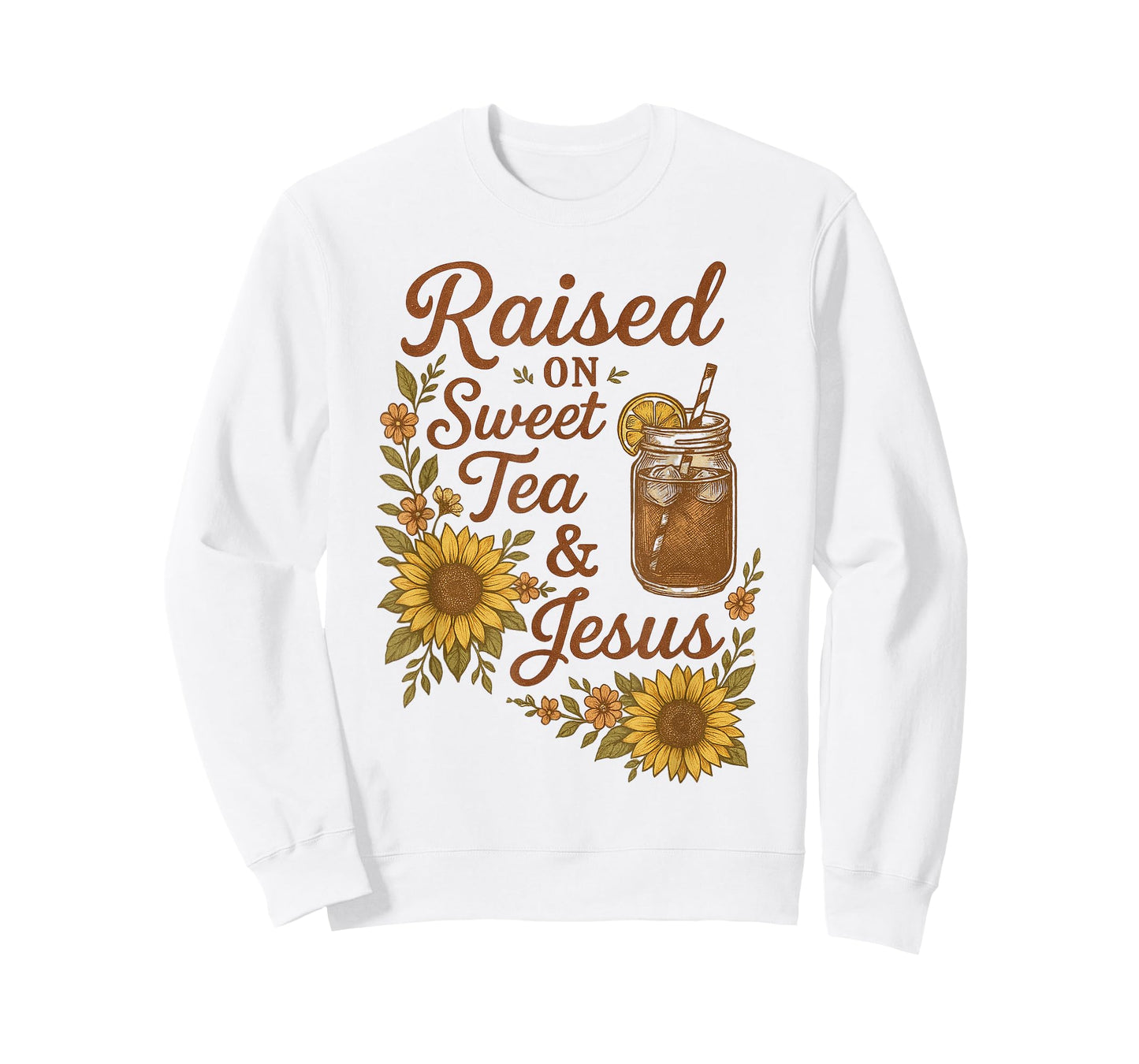 Boho Country Raised on Sweet Tea and Jesus Vintage Cowgirl T-Shirt