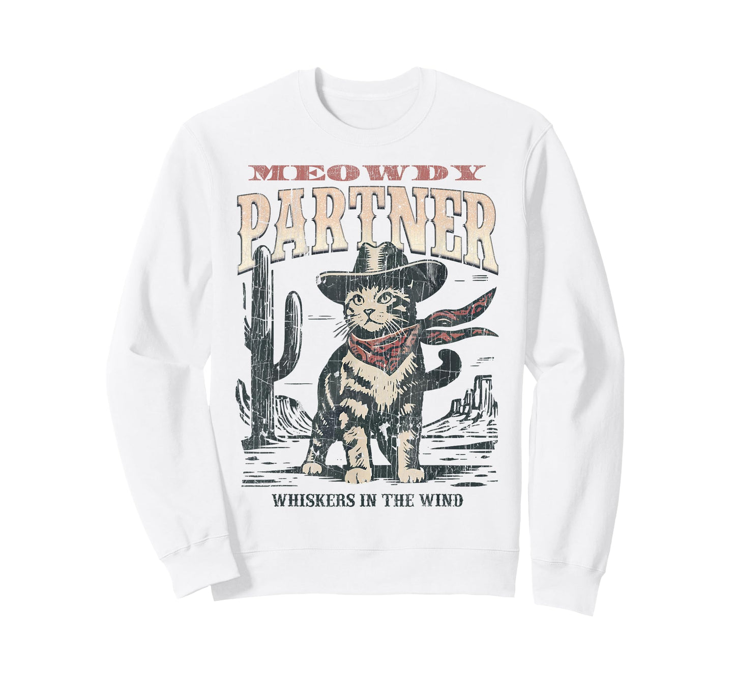 Meowdy Partner Cowboy Cat Vintage T-Shirt