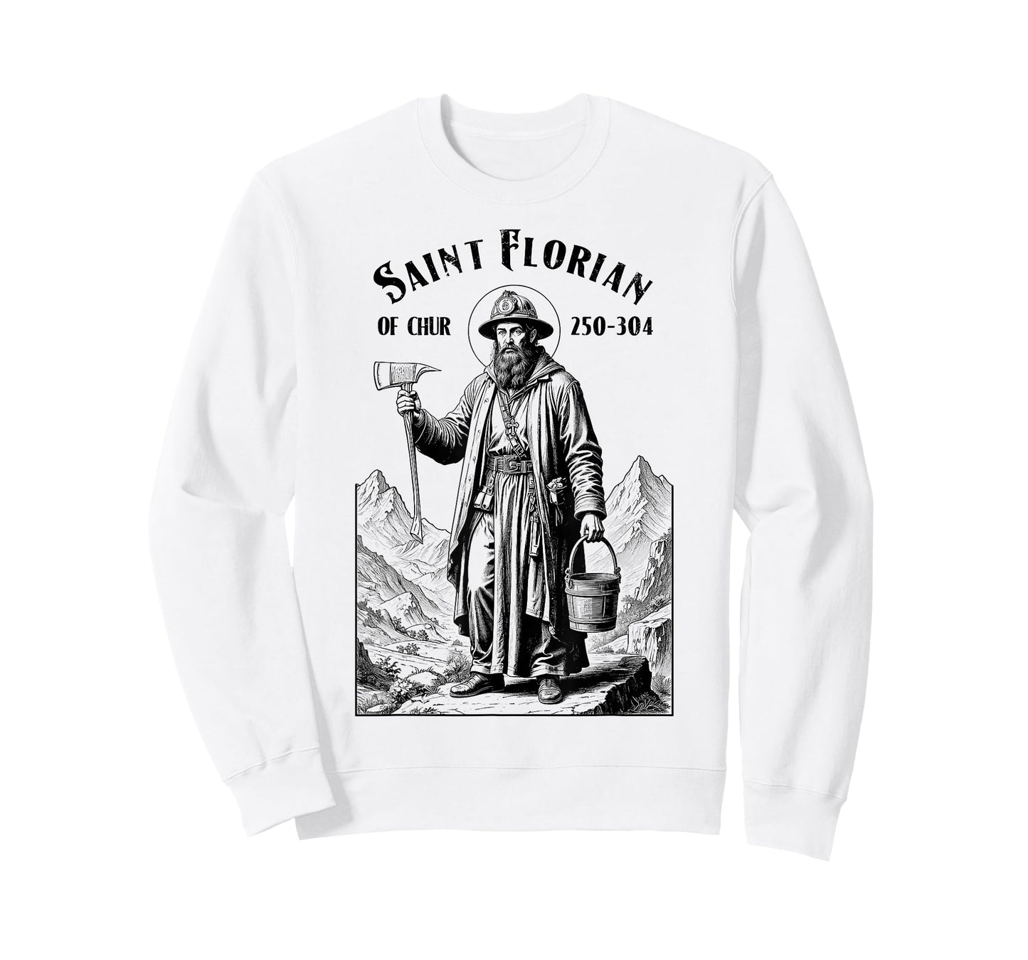 Fireman Fire Fighter Patron Saint Florian Vintage Firemen T-Shirt