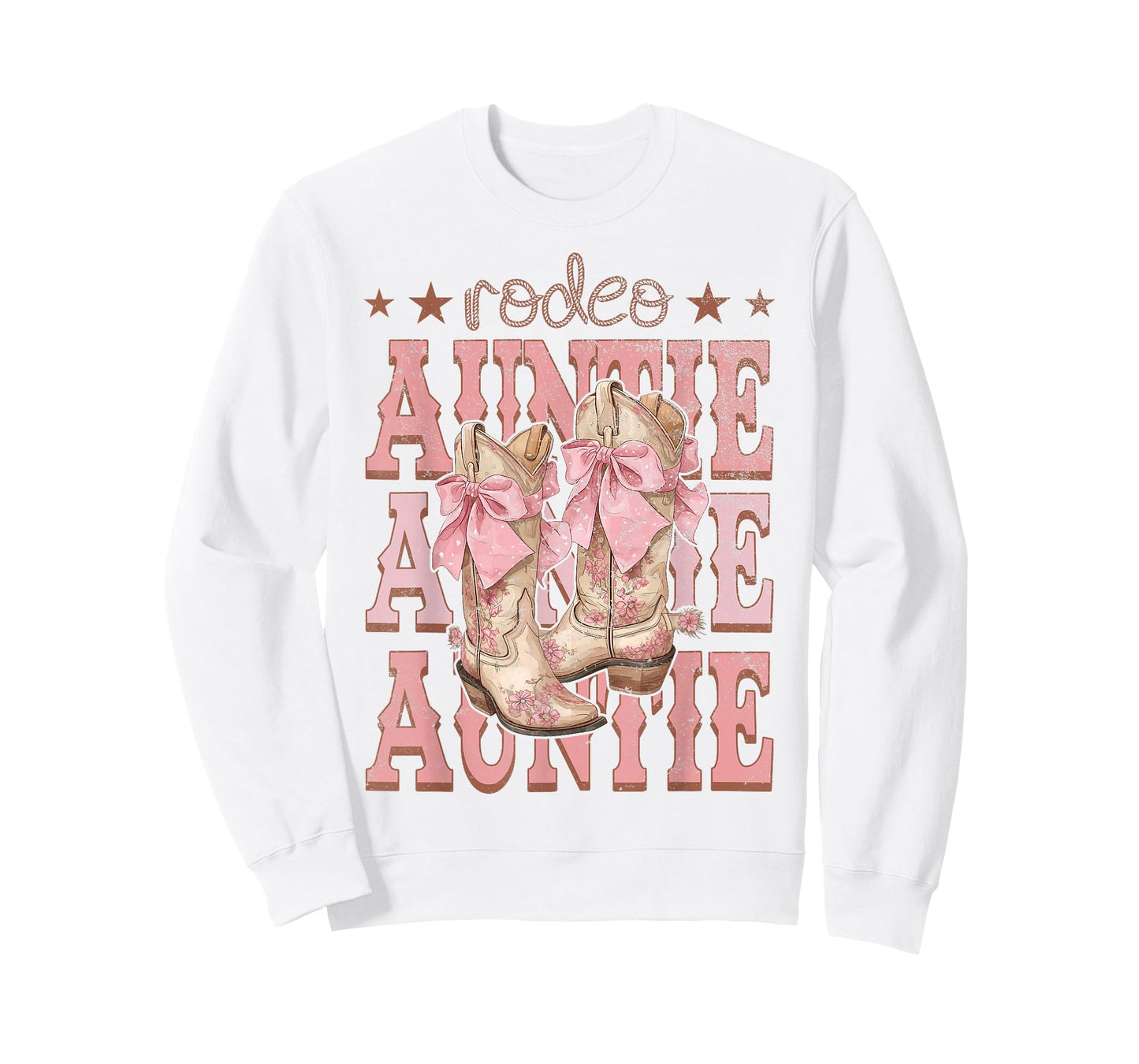 Rodeo Auntie Pink Boots Coquette Cow-Girl Birthday Party T-Shirt
