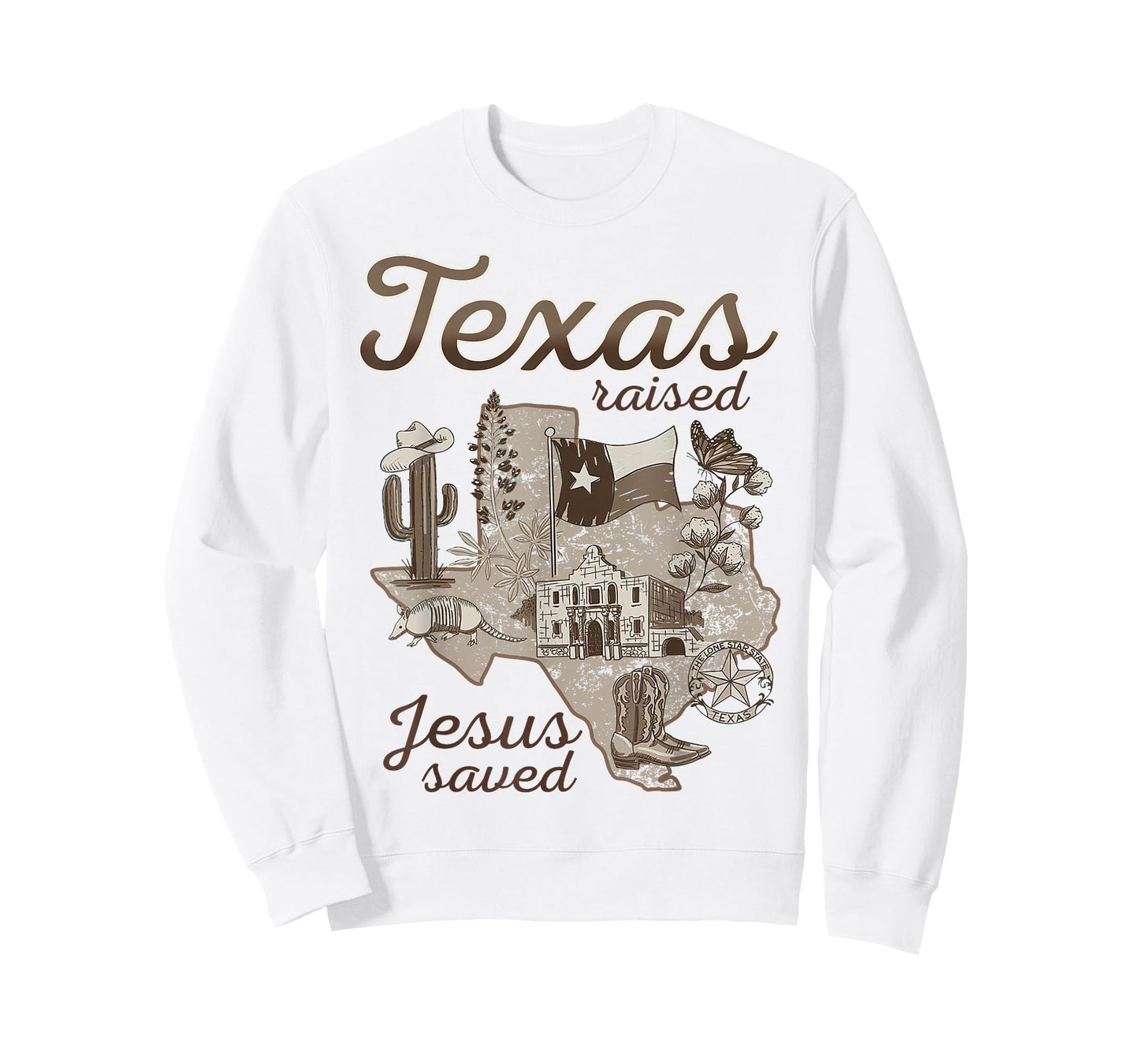 Texas Raised Jesus Saved T-Shirt