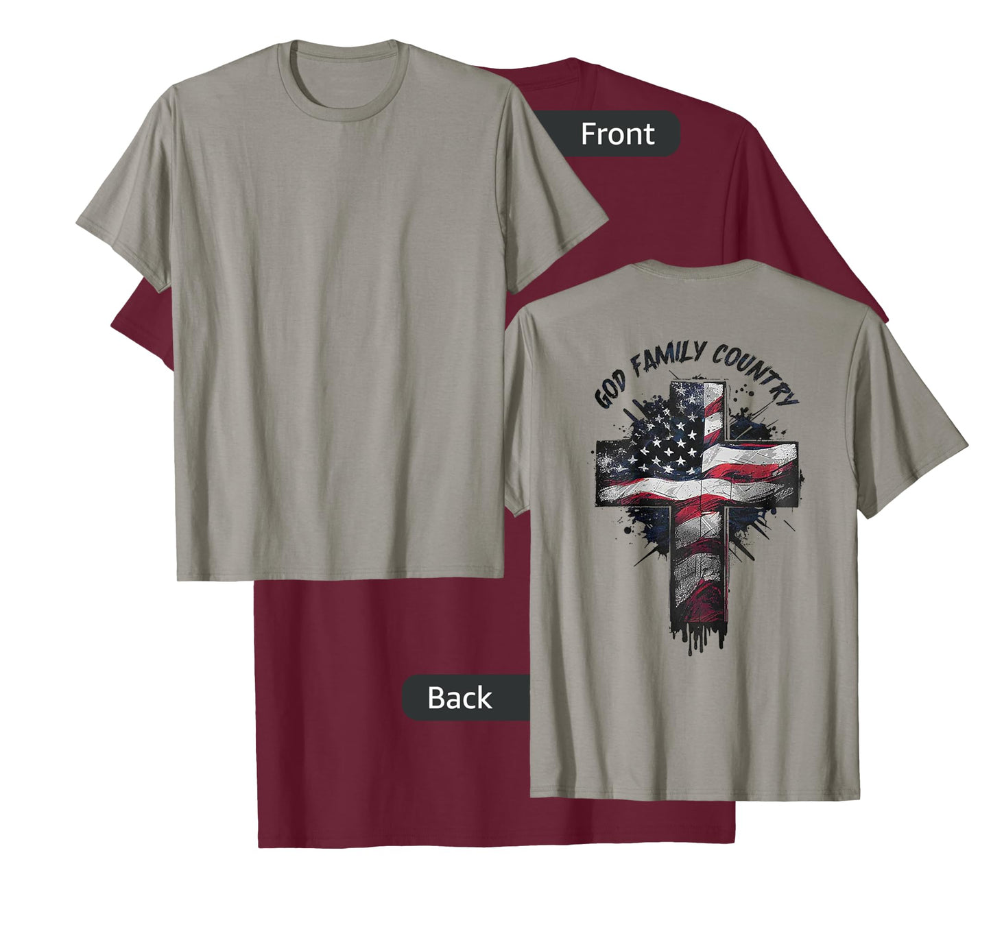 God Family Country (on back) T-Shirt
