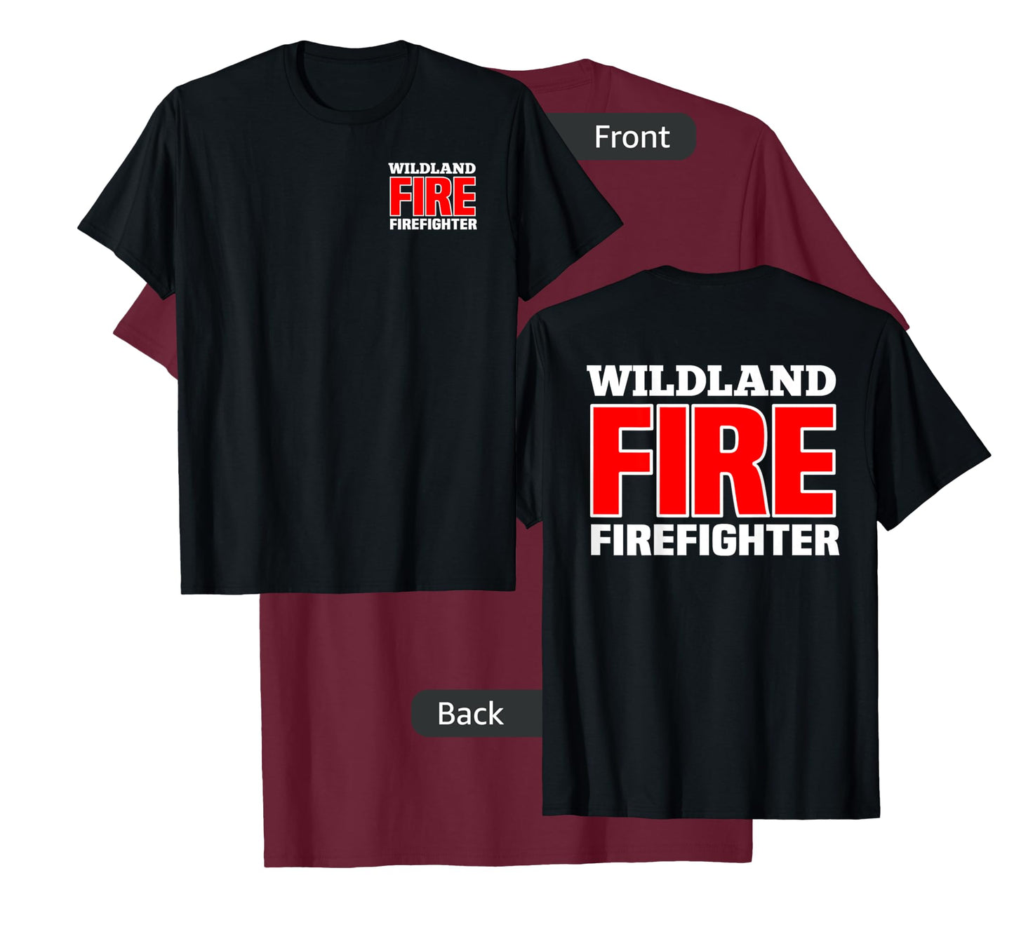 Wildland Fire Rescue Department Firefighters Firemen Uniform T-Shirt Small