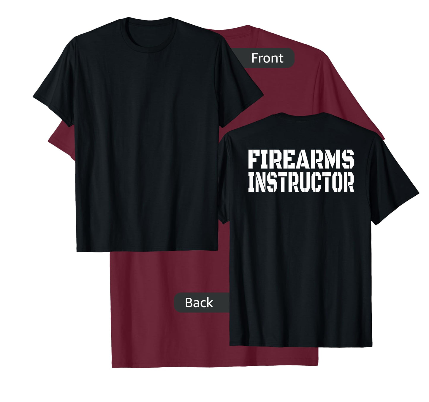 Firearms Instructor Retro Military Stencil Look T-Shirt