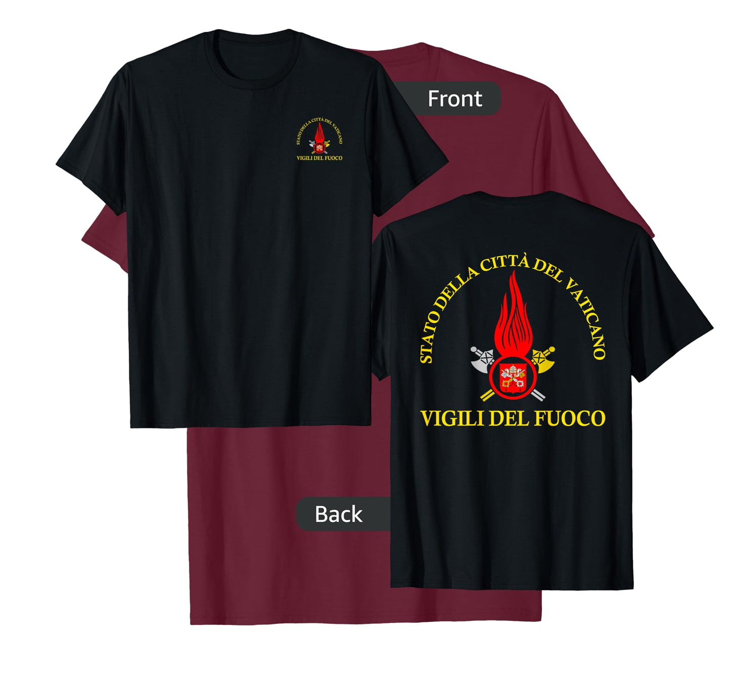 Italian Firefighter Vigili Del Fuoco Vatican Rome T-shirt T-Shirt
