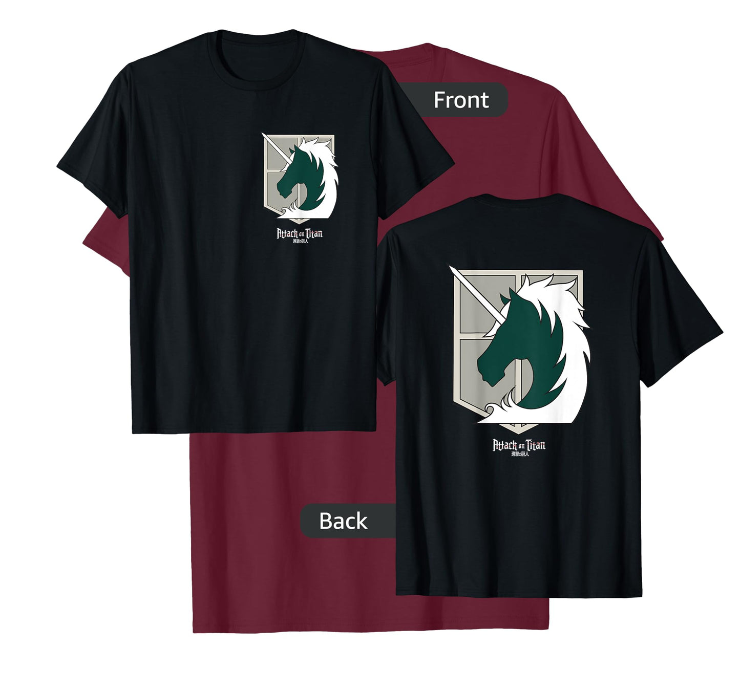 Attack on Titan Military Police Shield Front and Back Anime T-Shirt