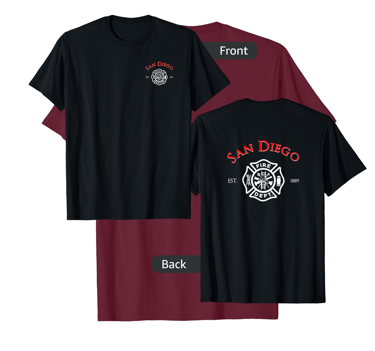 City of San Diego Fire Rescue California Fireman T-Shirt T-Shirt