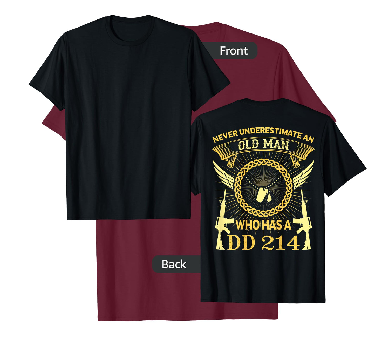 Mens Dad Grandpa Funny Veteran T-Shirt Gift