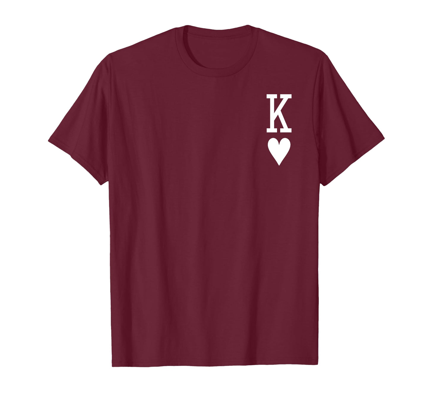 King of Hearts Queen of Hearts Couples Matching Men Letter K T-Shirt