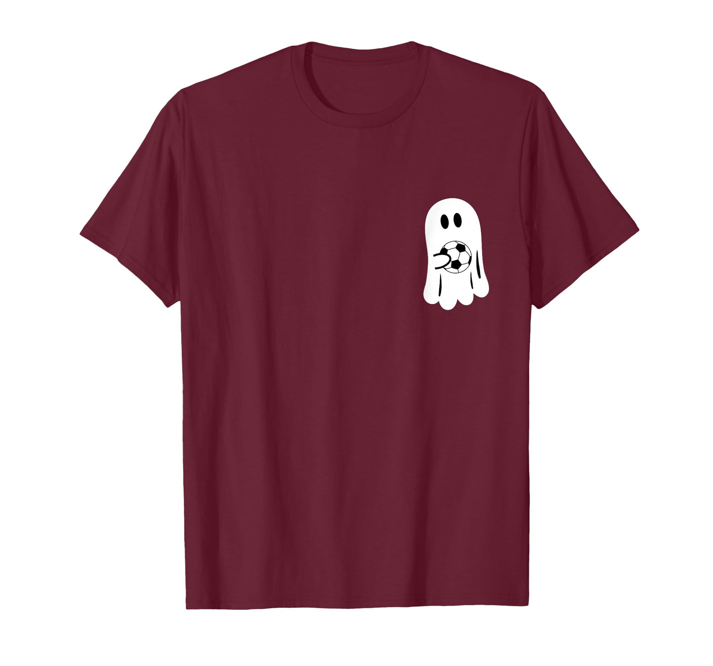 Funny Ghost Playing Soccer Ball Halloween Soccer Player T-Shirt