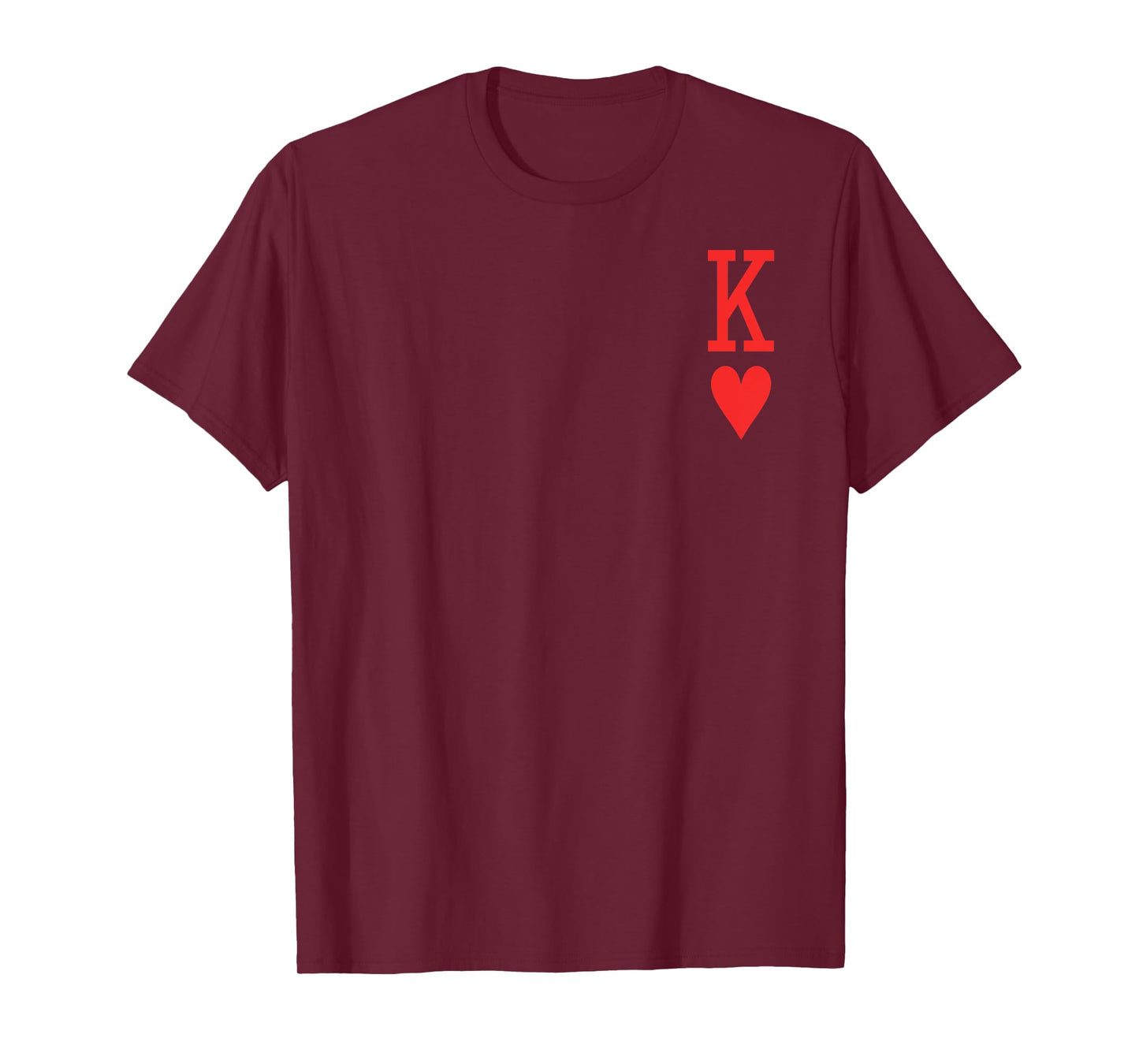 King of Hearts Queen of Hearts Couples Matching Men Letter K T-Shirt