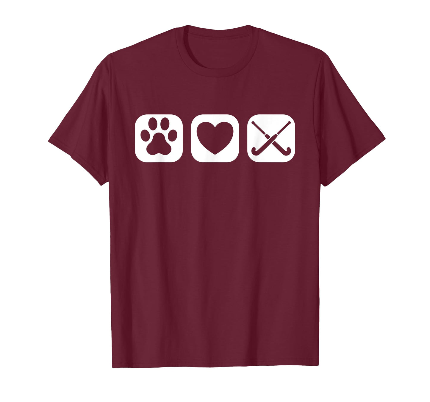 Field Hockey Sticks Dog Paw Love - Field Hockey Team T-Shirt