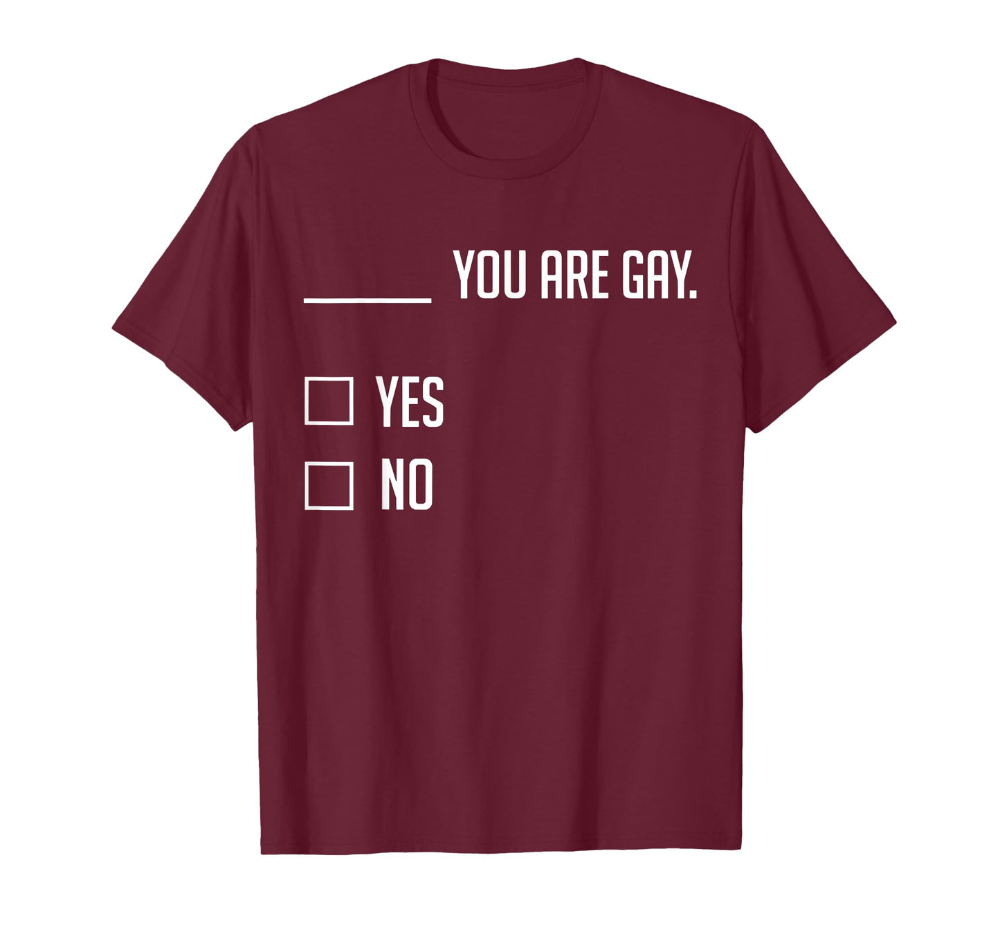 You Are Gay Yes No T-Shirt