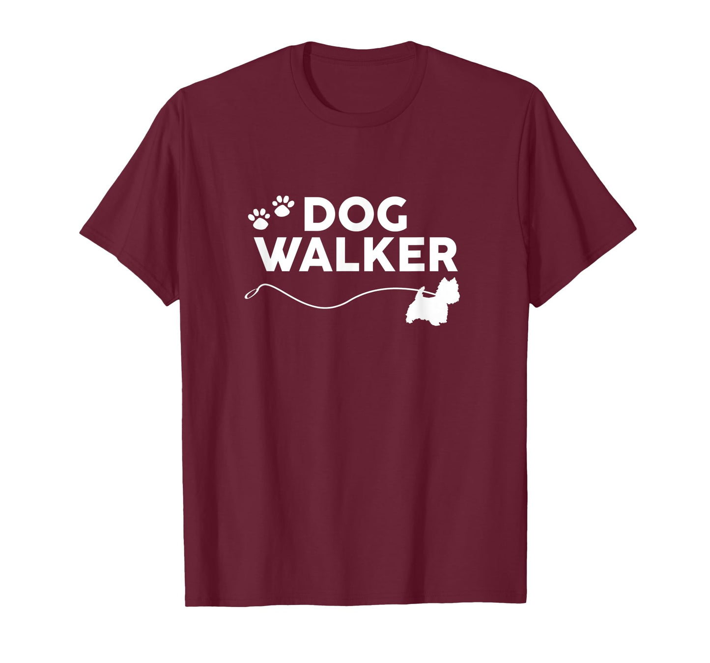 Westie Dog Walker Gifts Cute Dog Lover Walking Rescue Puppy T-Shirt