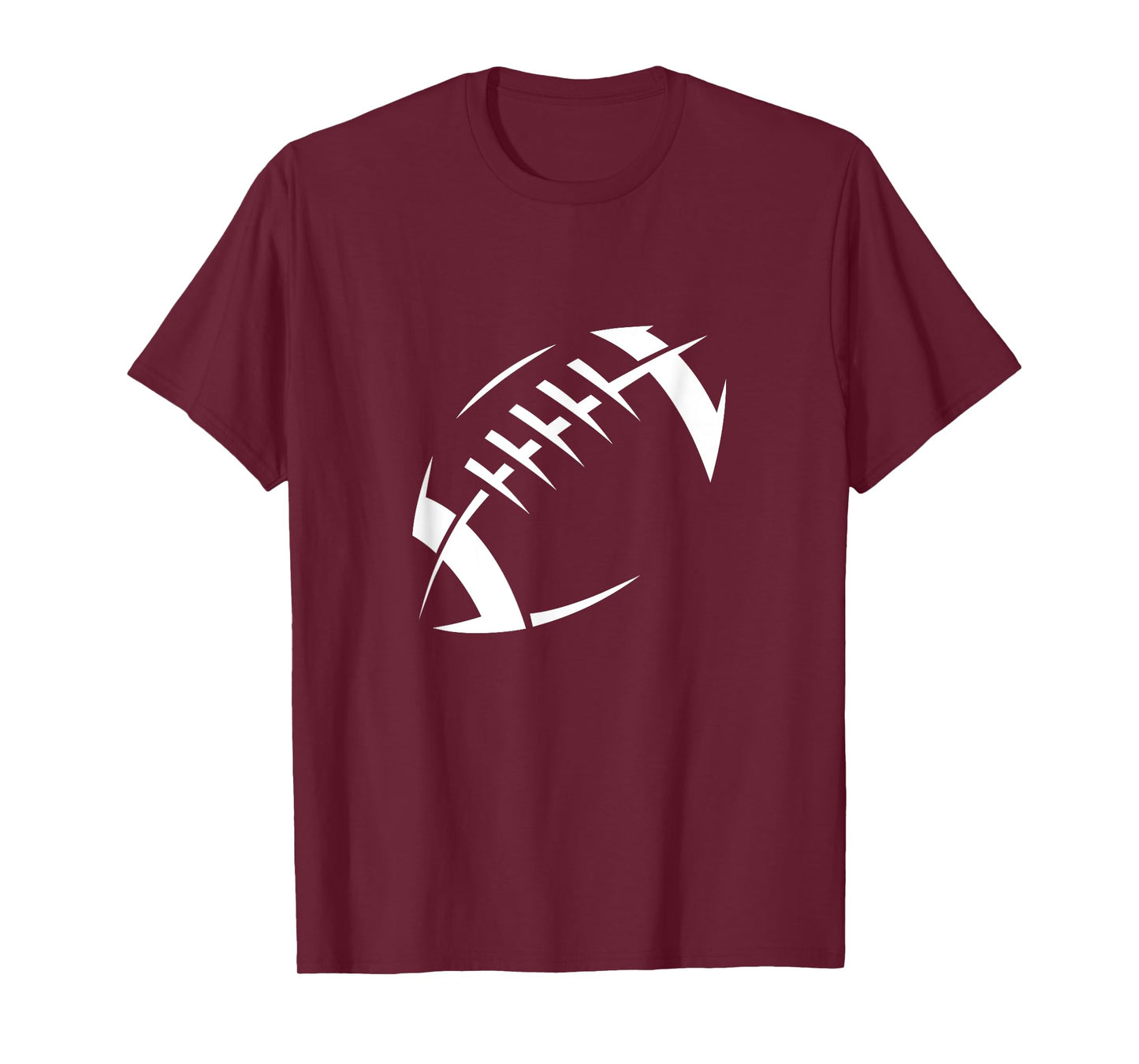 Edgy Modern Football Graphic Minimalist Design Game Day Fans T-Shirt