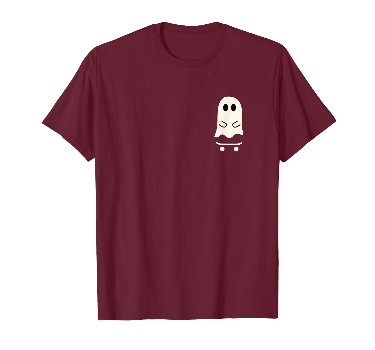 Little Ghost Skateboard Cute Halloween Skater T-Shirt
