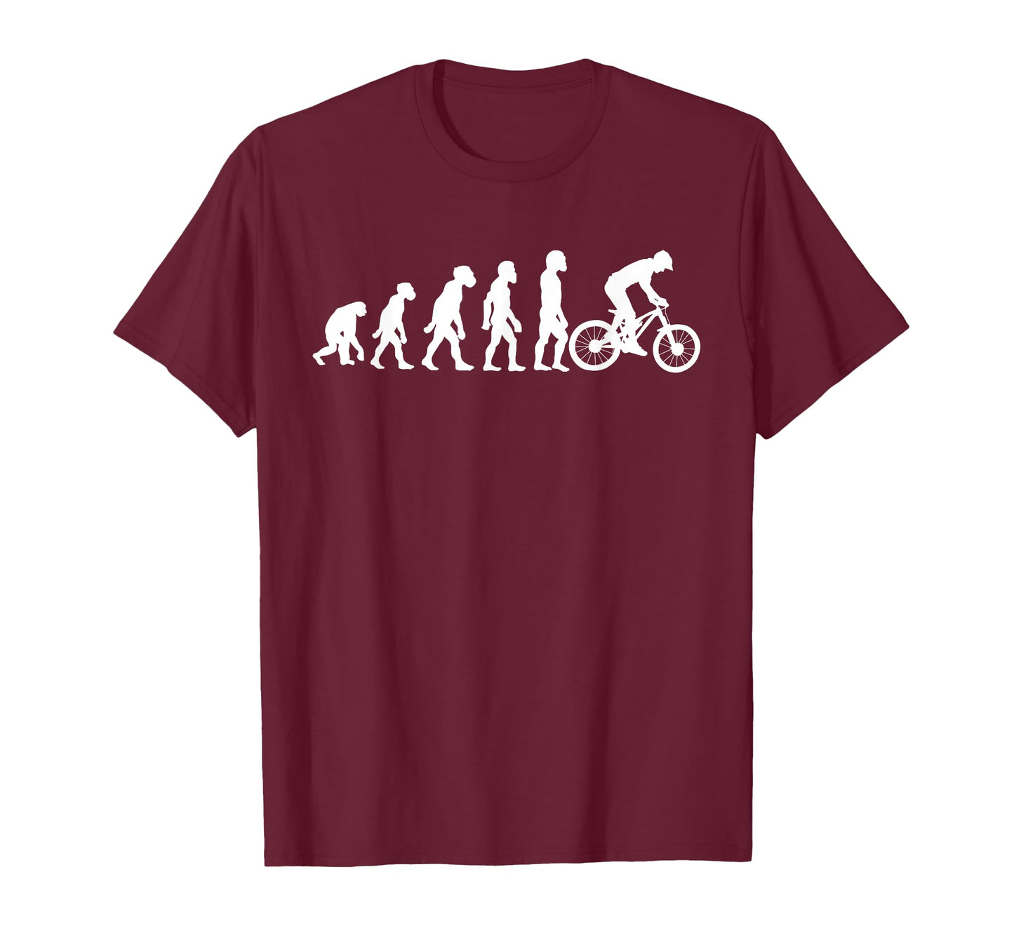 Funny Human Mountain Biking Evolution Bike MTB Biker Rider T-Shirt