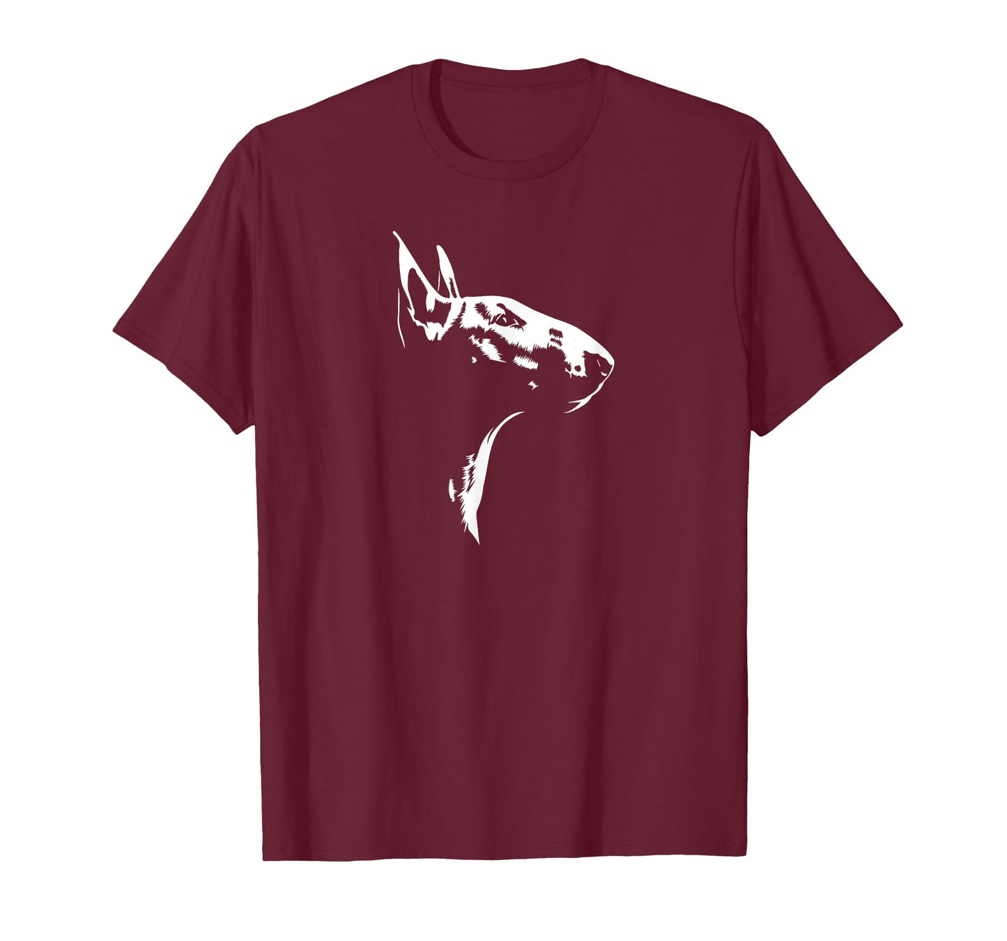 English Bull Terrier Silhouette portrait dog mom dog T-Shirt