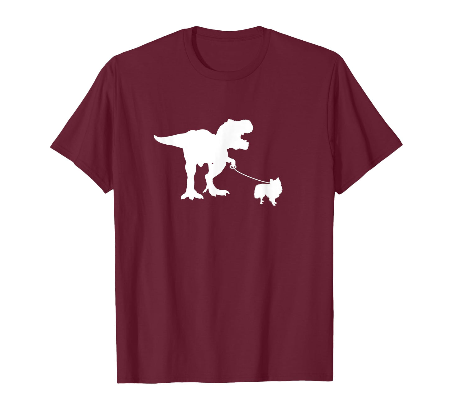T-Rex Walking Pomeranian - Funny Dog Mom Dad Dinosaur Dino Men Women Kids T-Shirt