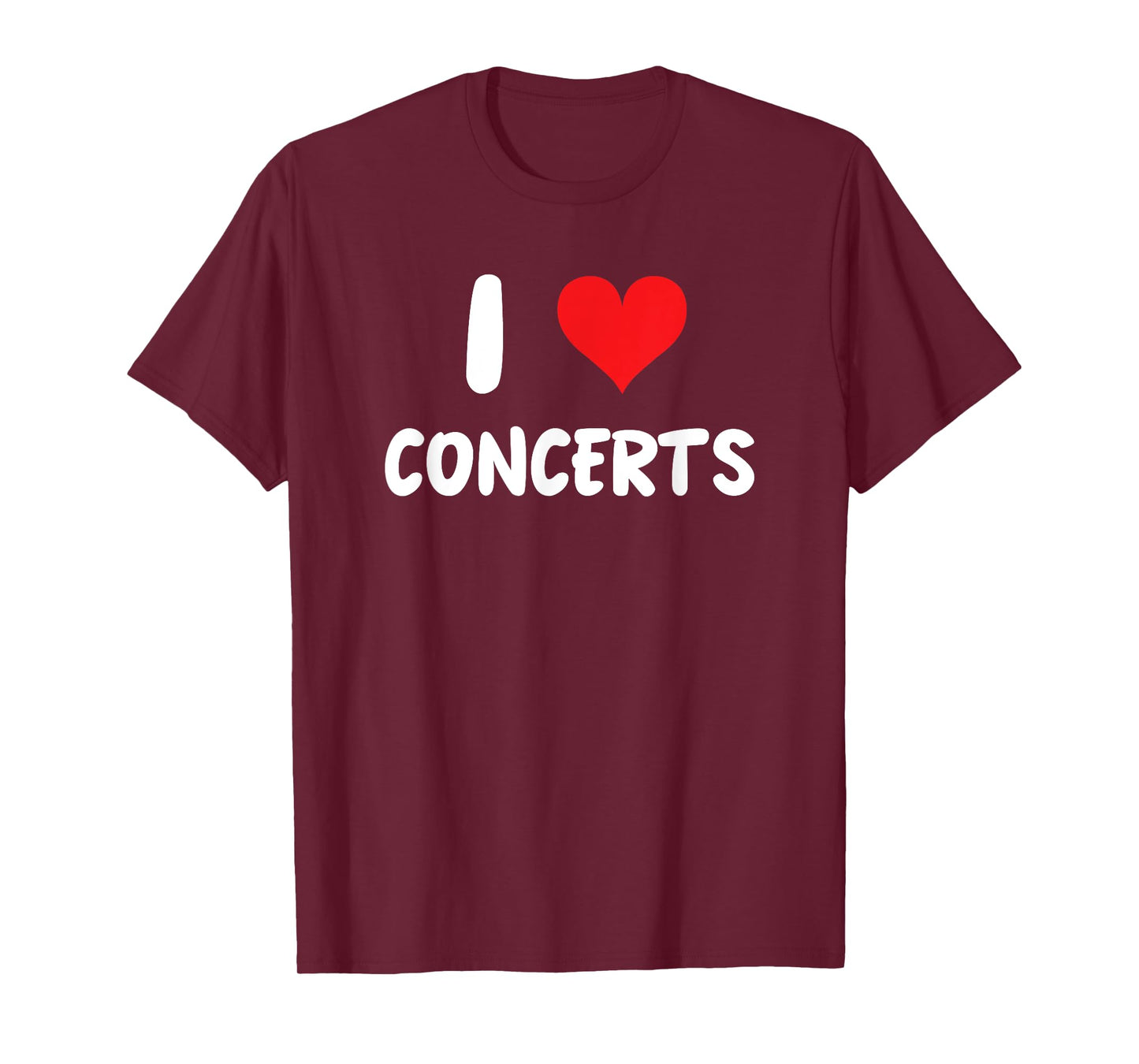 I Love Concerts - Heart - Music Band Musician Rock Country T-Shirt