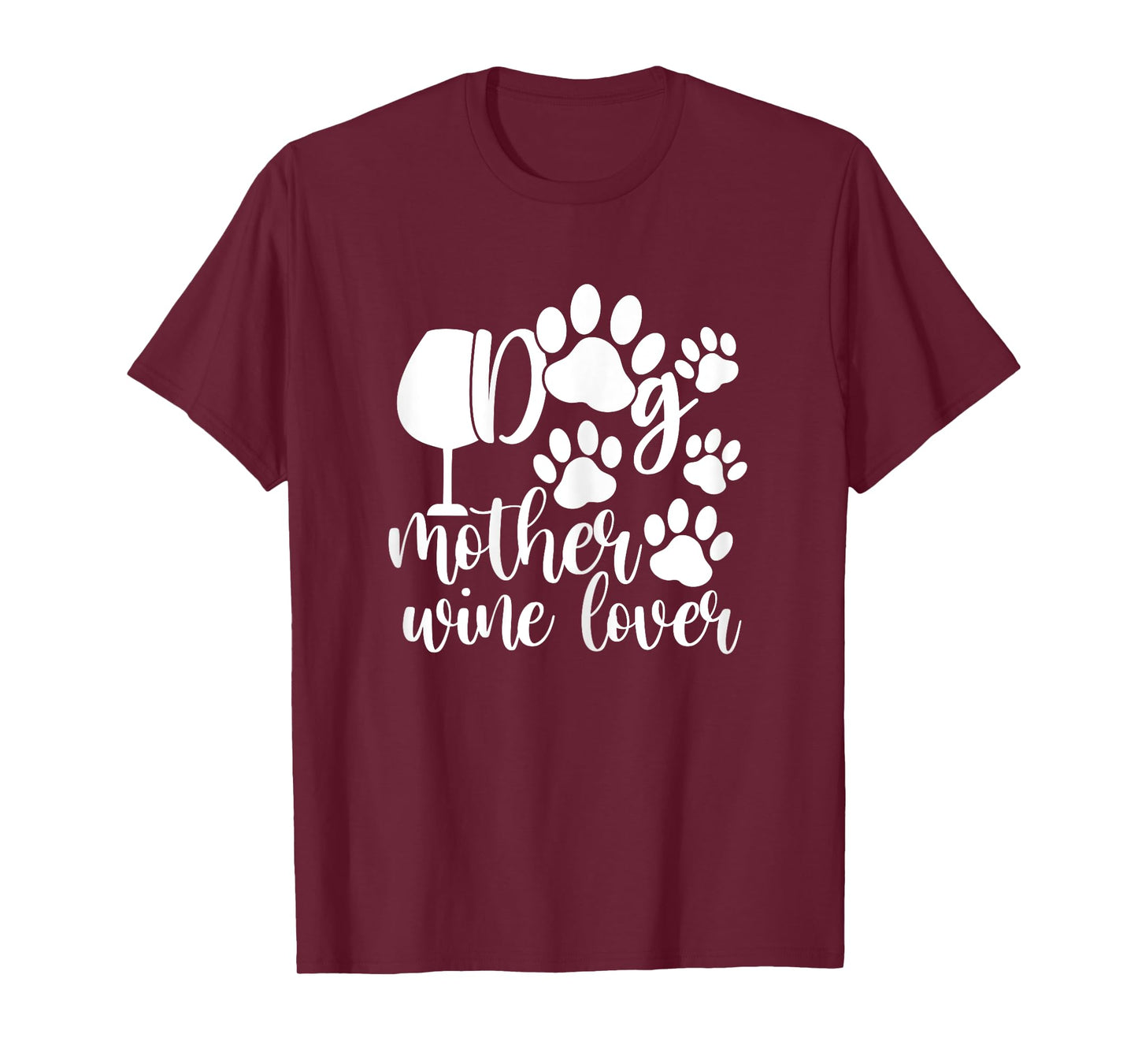 Wine Shirts for Women, Dog Mother Wine Lover Funny T-Shirt