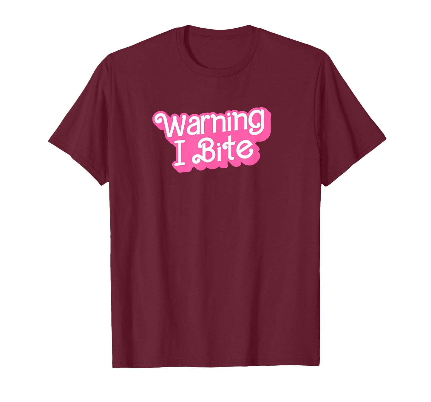 Warning I Bite T-Shirt, Small, Black