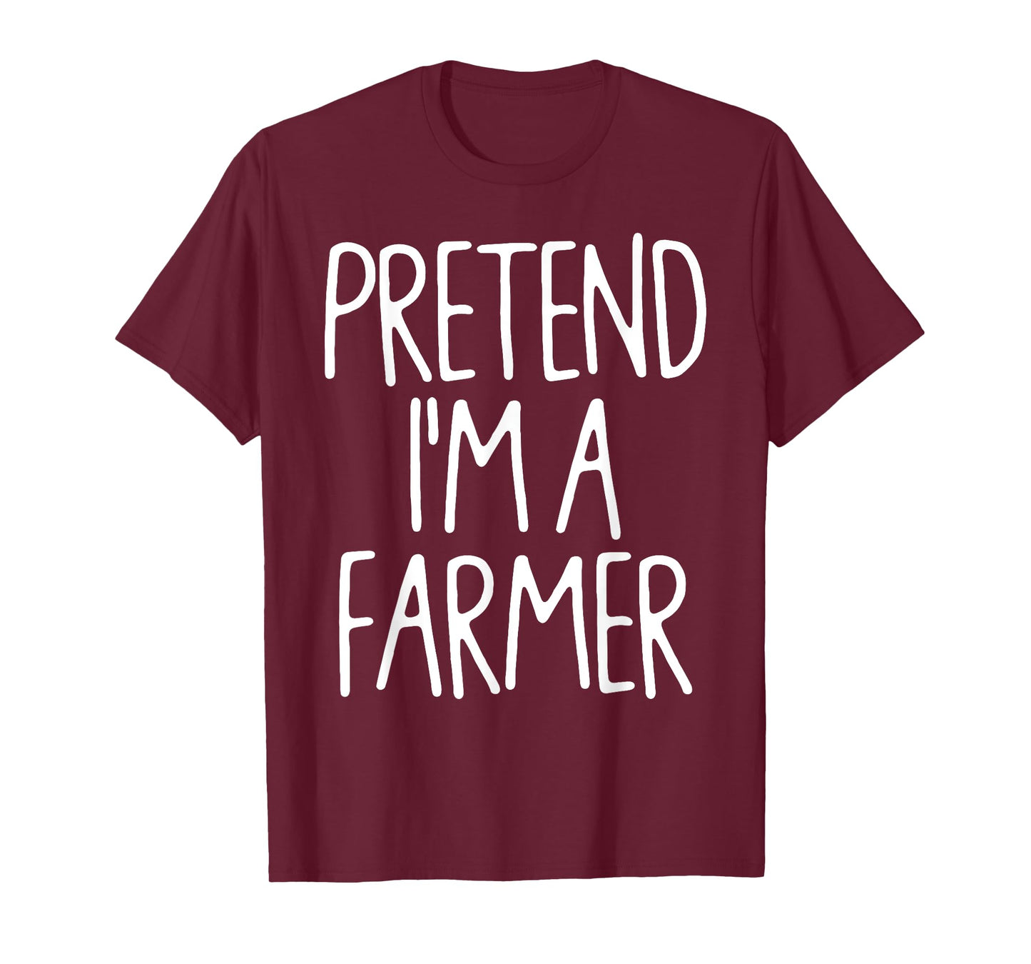 Pretend I'm A Farmer Matching Lazy Easy Halloween Costume T-Shirt