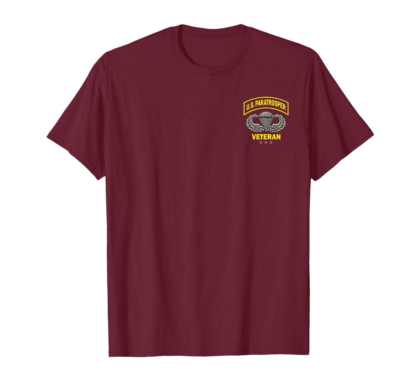USA Airborne Veteran Paratrooper Men Women Flag Military T-Shirt