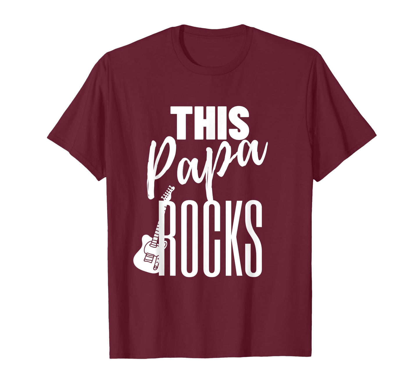 This Papa Rocks Guitar Player Rock n Roll - Guitar T-Shirt