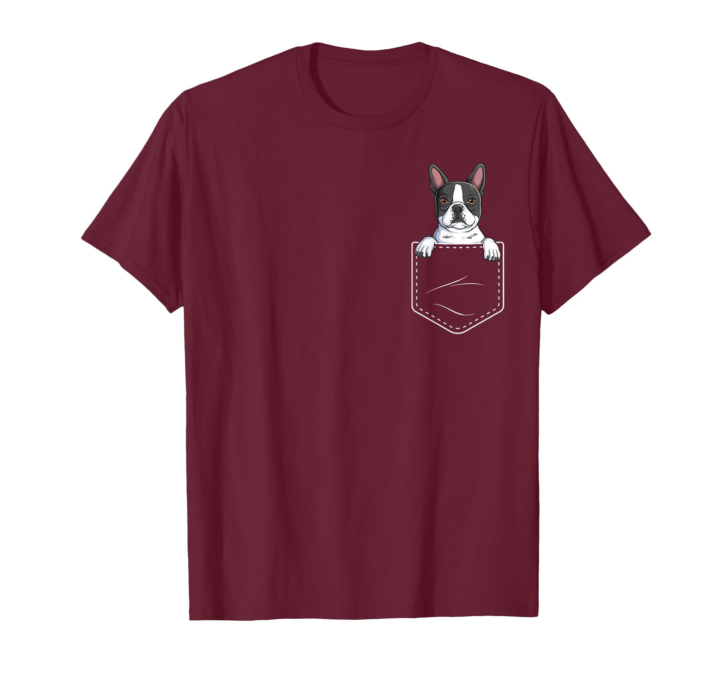 Boston Terrier In The Pocket Cute Boston Terrier Dog Lovers T-Shirt for Men Women Girls Kids