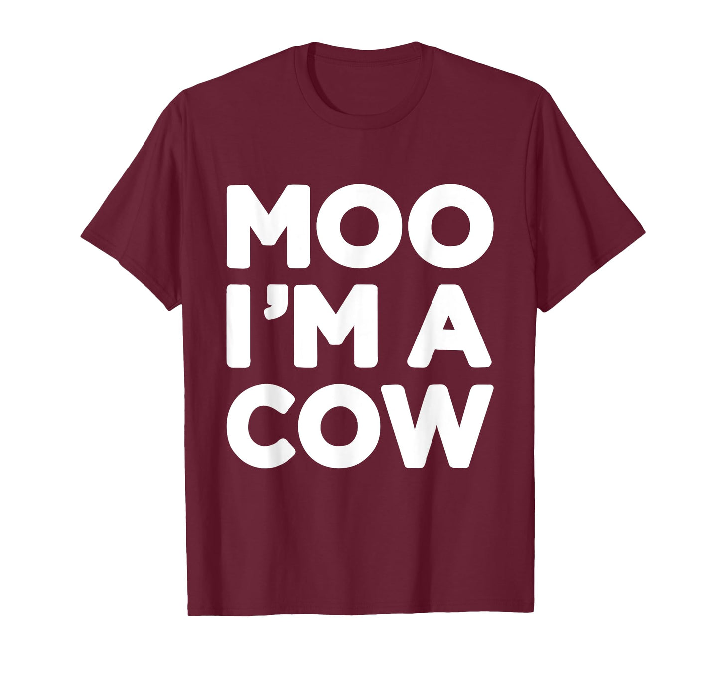 Moo Im a Cow Funny Lazy Costume for Halloween Party T-Shirt
