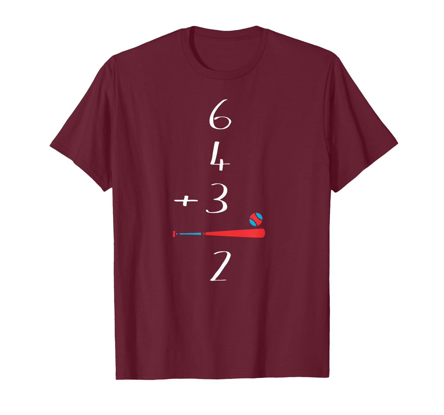 6 4 3 2 Double Play Baseball T-Shirt