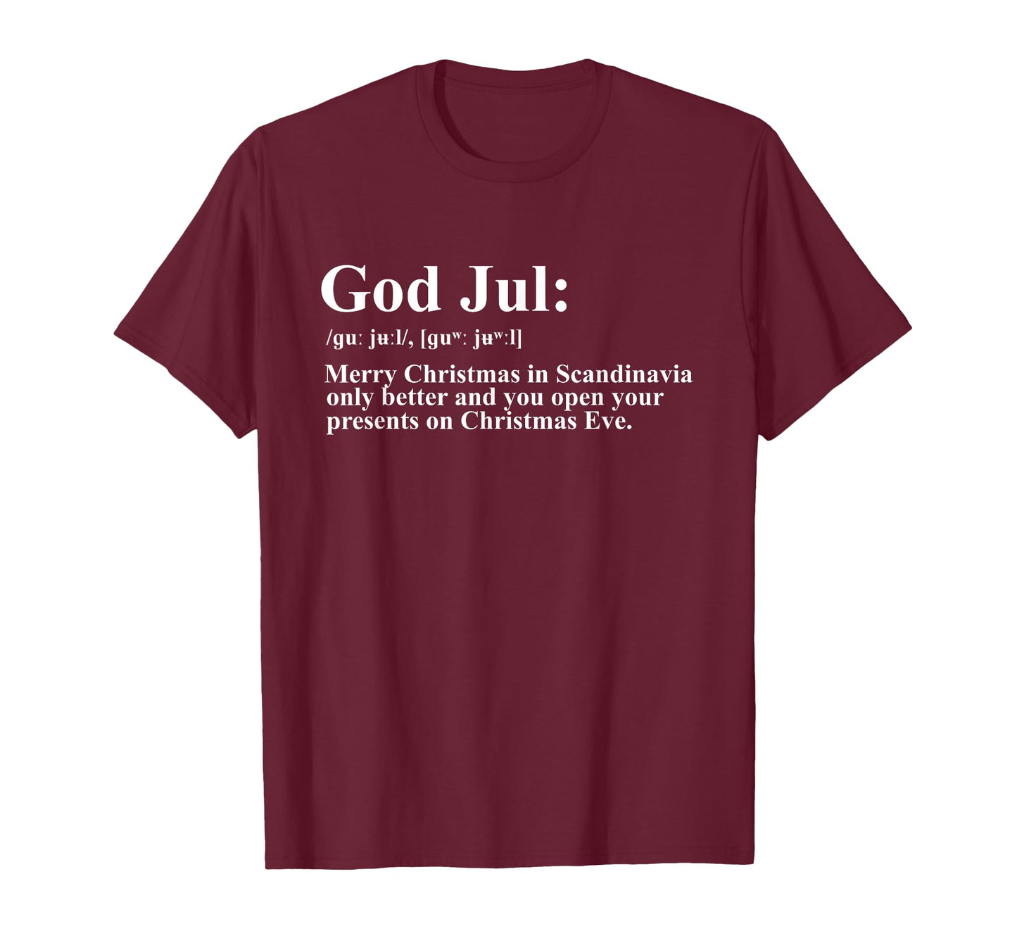God Jul Definition Merry Christmas Funny Scandinavia Swedish T-Shirt