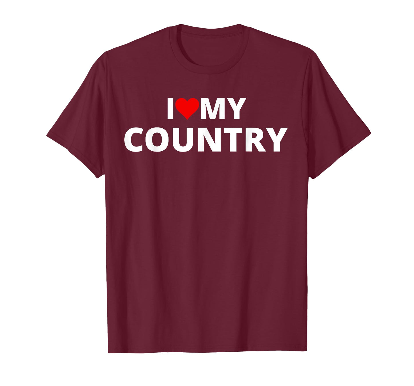 I Love My Country (Red Heart) T-Shirt