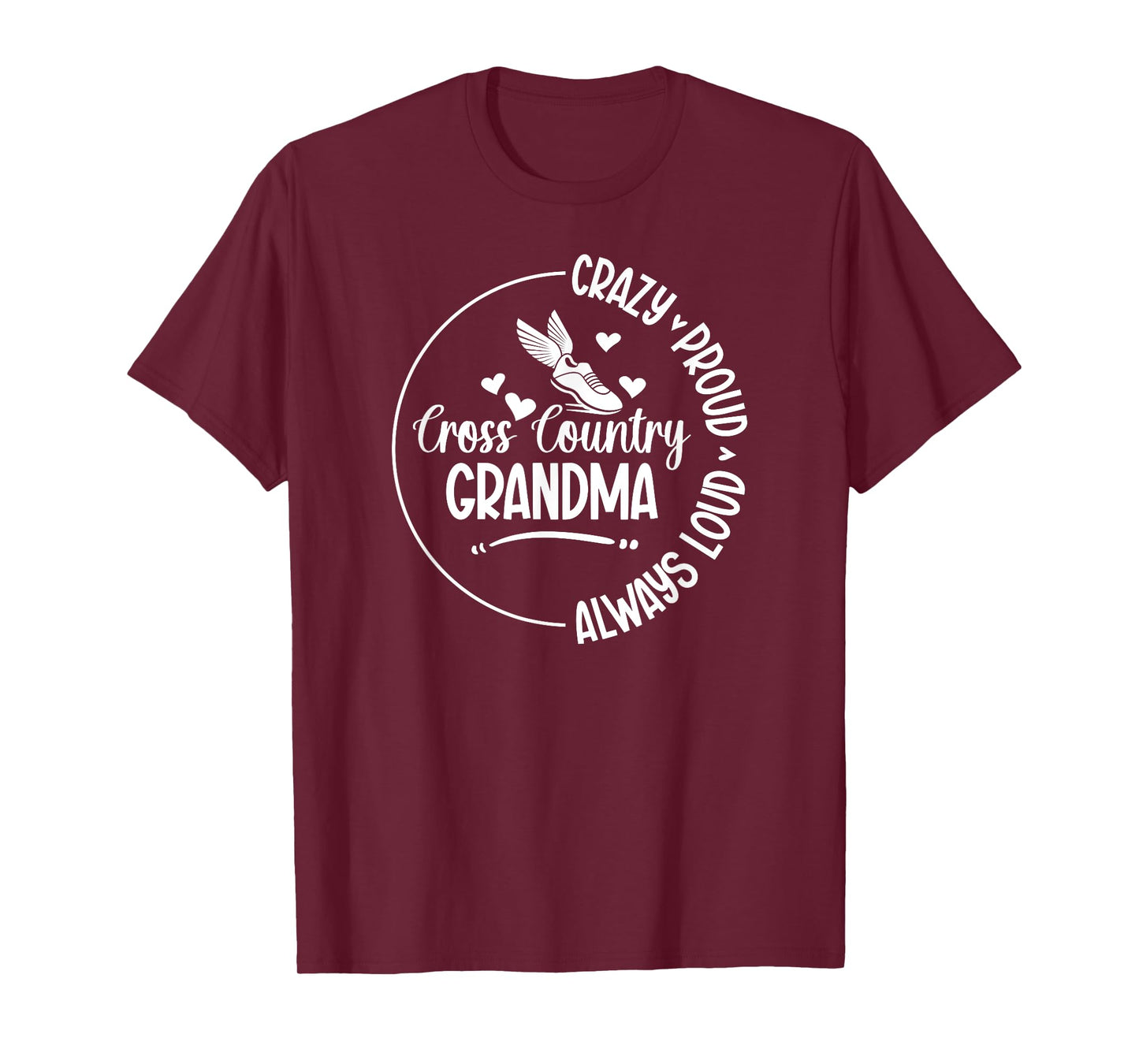Crazy Proud Cross Country Grandma XC Grandmother T-Shirt