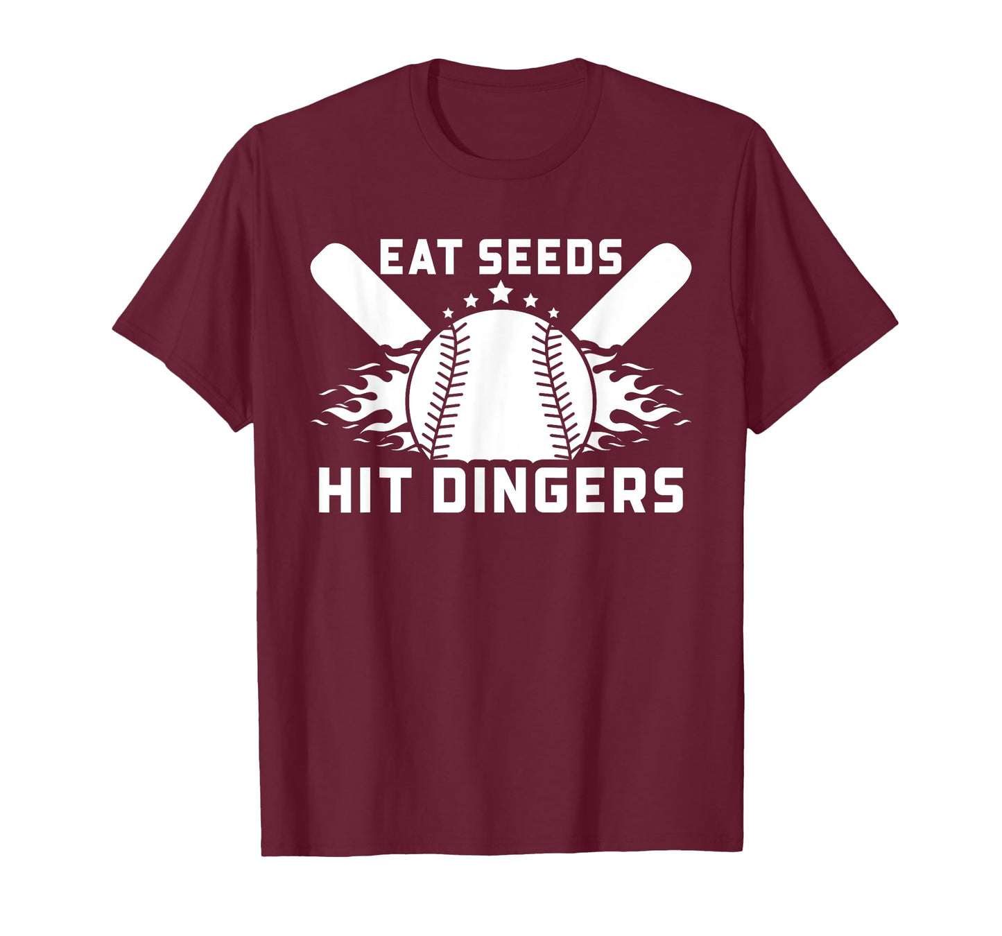 Funny Baseball Softball Sayings Eat Seeds Hit Dingers T-Shirt