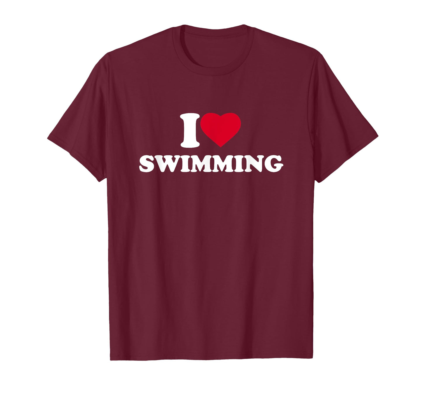 I Love Heart Swimming Lover Swimmer Swim Coach Instructor T-Shirt