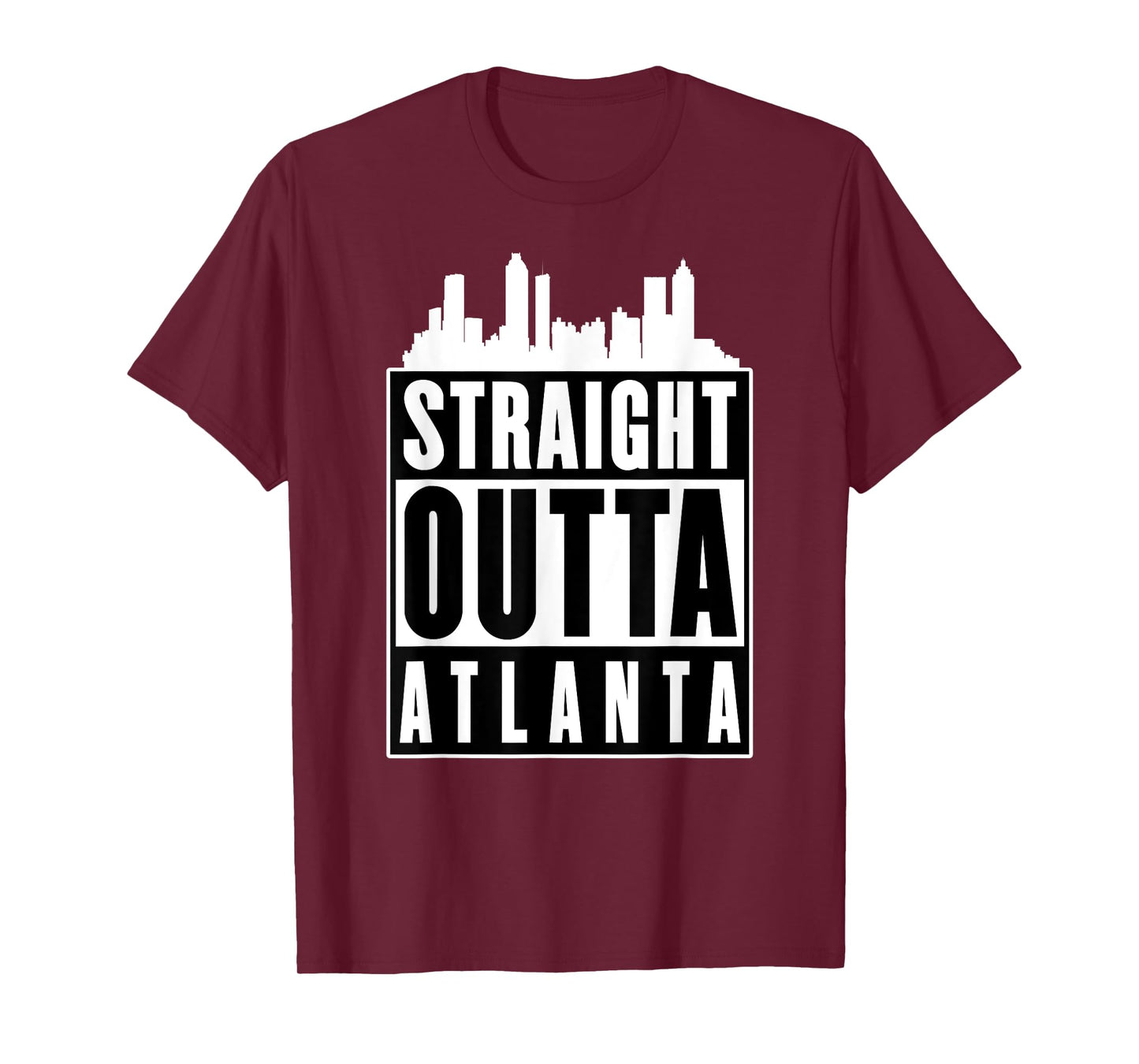 Straight Outta Atlanta T-Shirt with Silhouette of the City T-Shirt