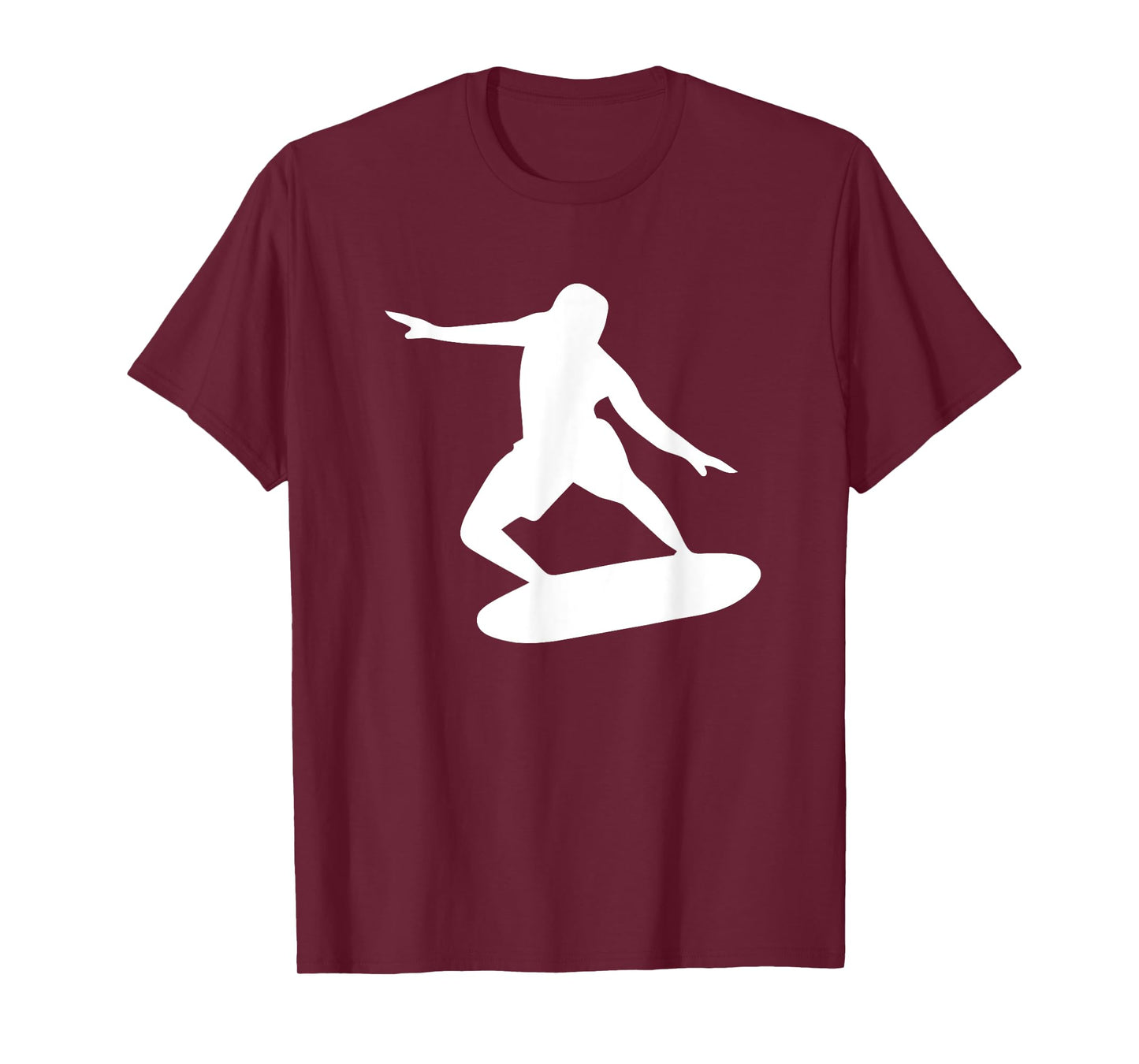 Surfing Silhouette Cool Surfer Wave Art T-Shirt