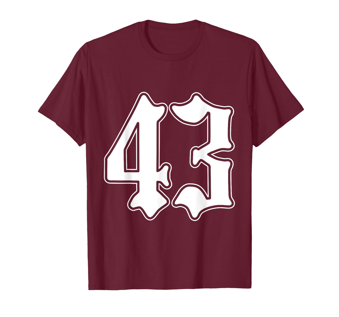 #43 White Number 43 Latino Sports Fan Team Cholo Easy T-Shirt