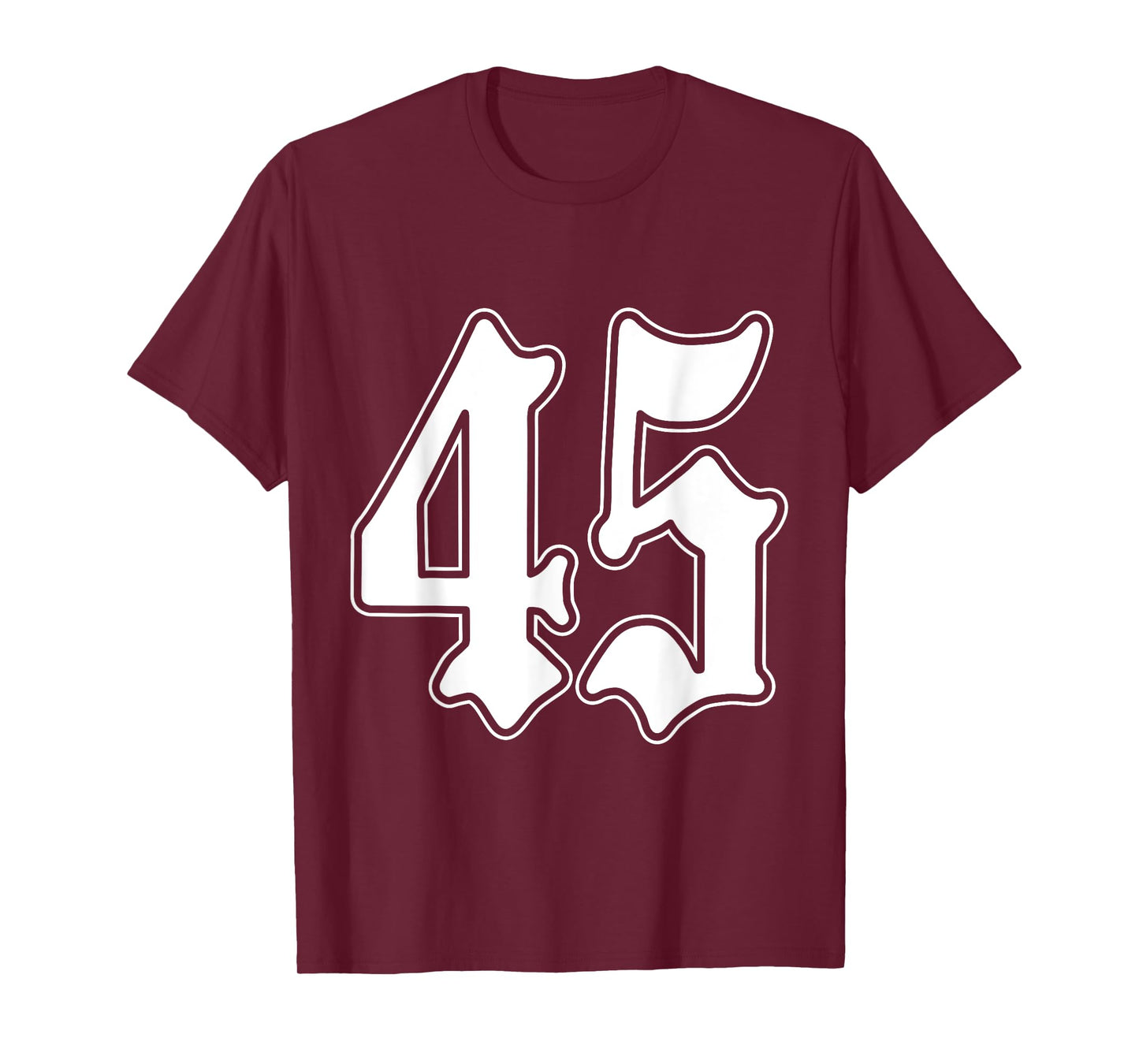 #45 White Number 45 Latino Sports Fan Team Cholo Easy T-Shirt