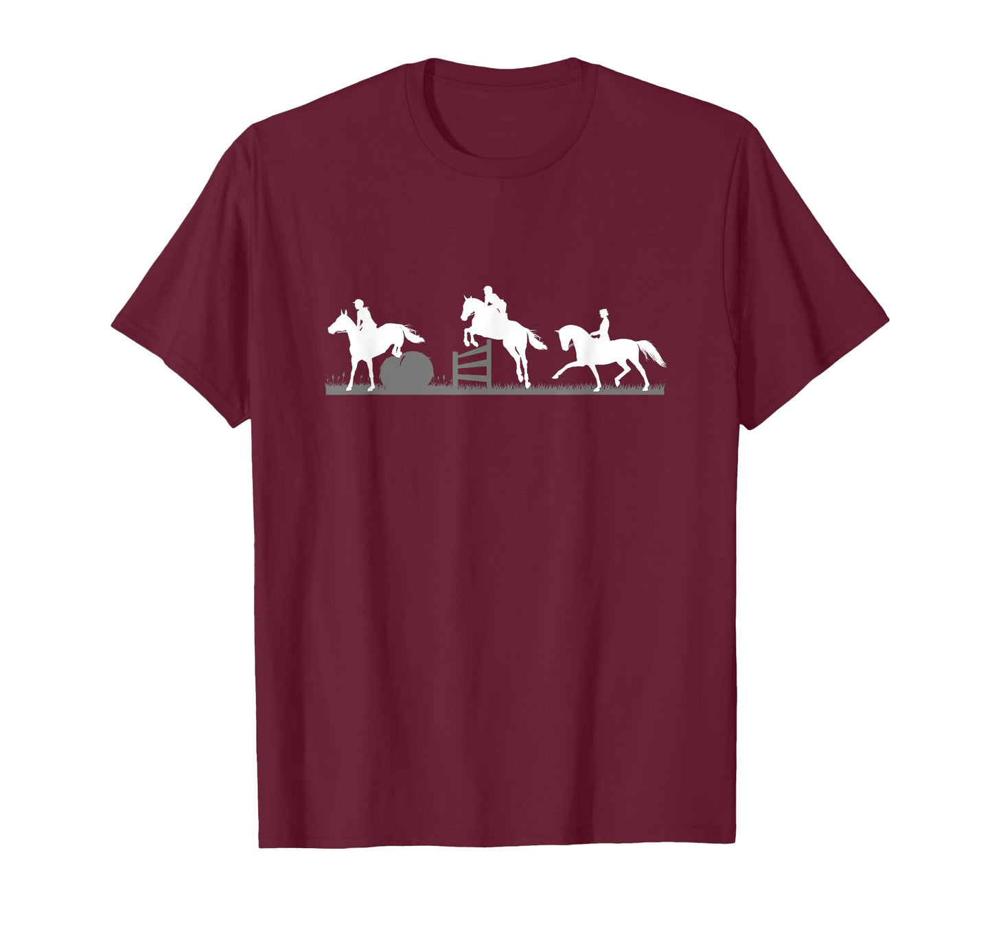Eventing Horses T-Shirt Horse Jumping and Dressage T-Shirt