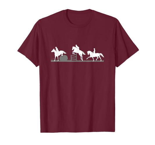 Eventing Horses T-Shirt Horse Jumping and Dressage T-Shirt