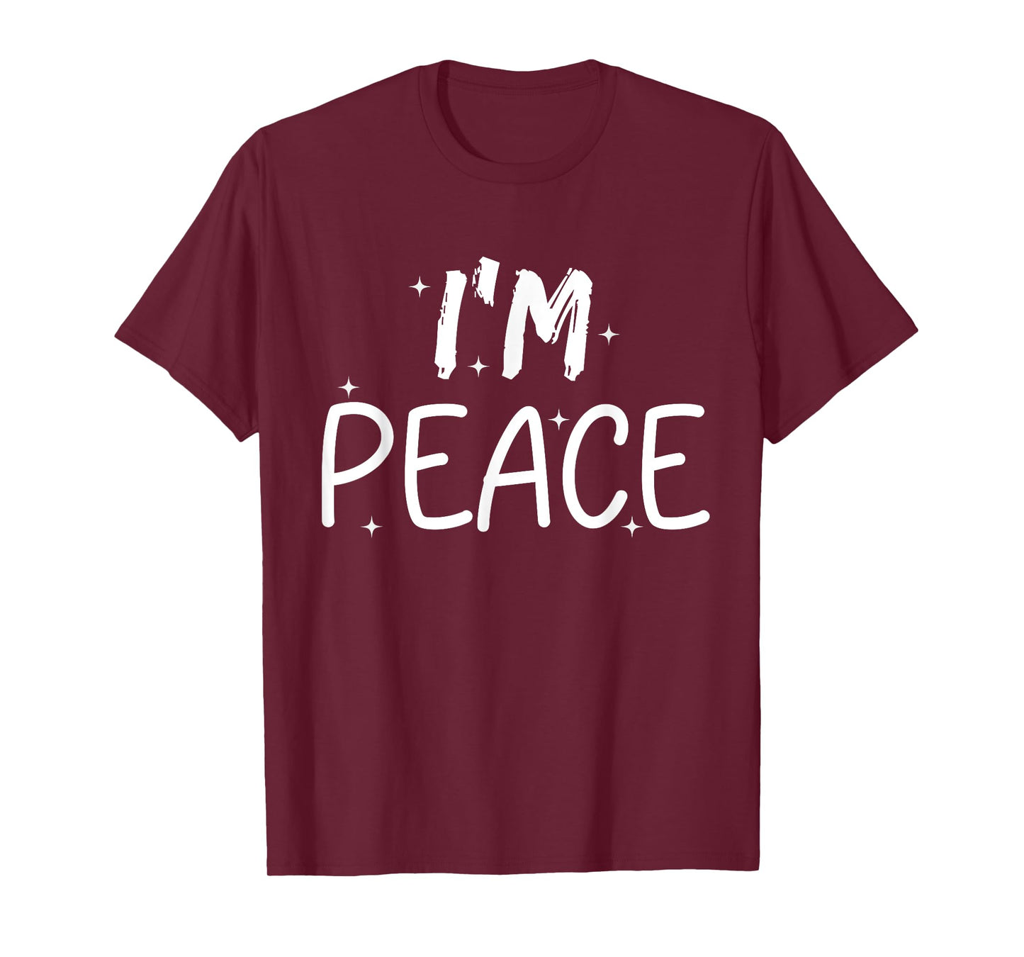 Womens Tees I Come in Peace I'm Peace Funny Matching Couples T-Shirt