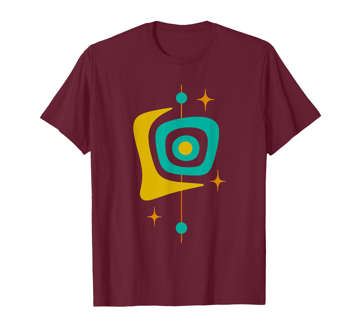 Mid Century Modern Atomic Boomerang Design T-Shirt