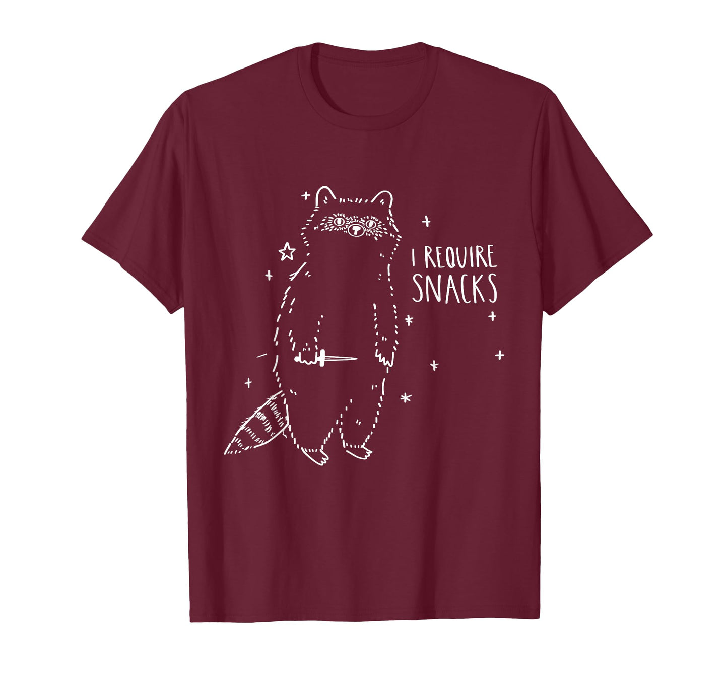 I Require Snacks Raccoon T-Shirt
