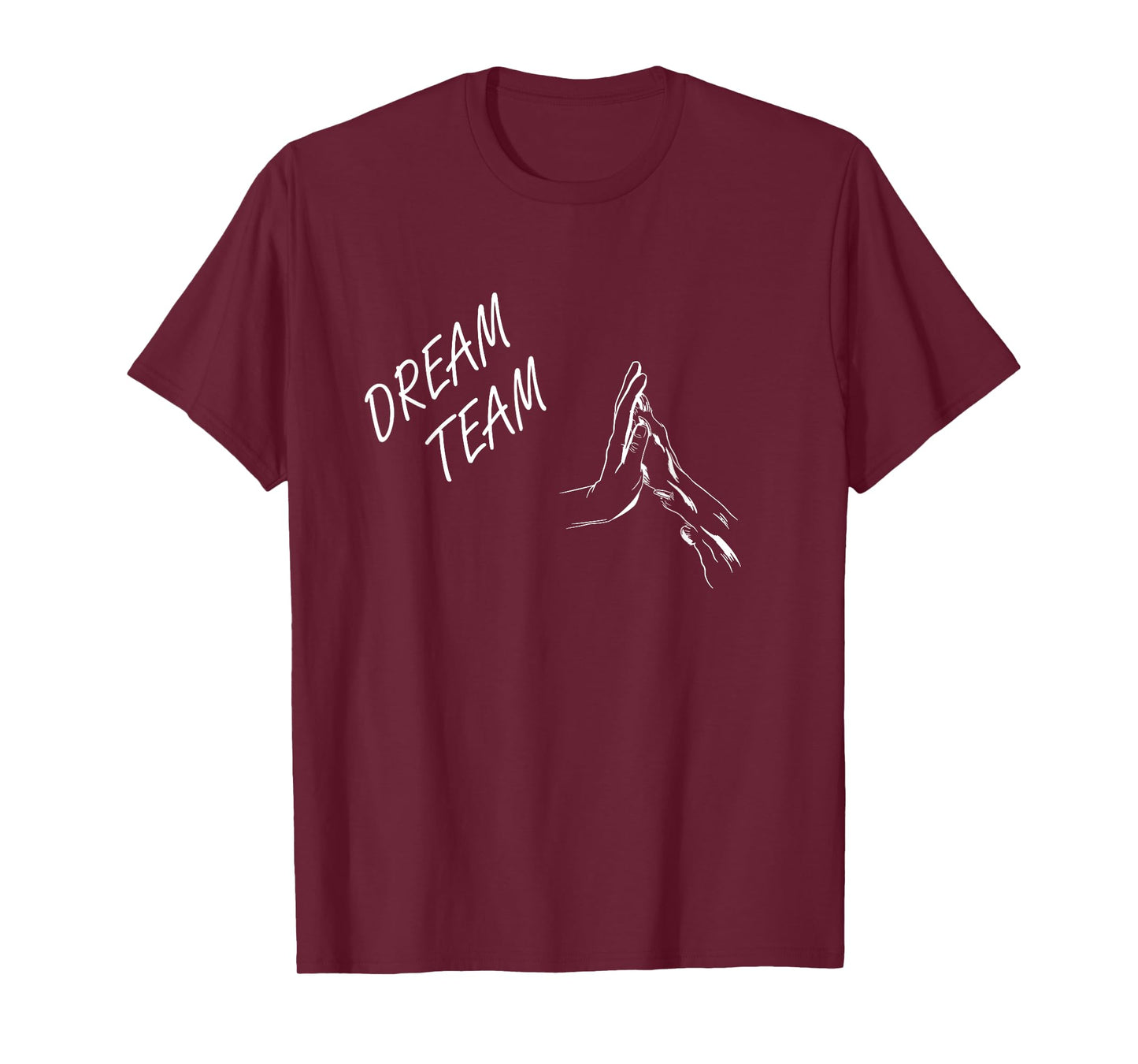 Dog Dream Team dog motif hand and paw hold together Men Women Girls Kids T-Shirt